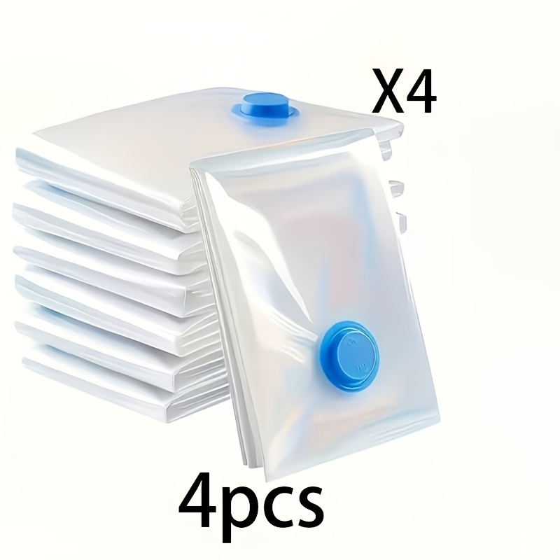 4pcs Extra Large Vacuum Storage Bags, Size 23.62 Inches. Space , Sealed Compression, Dust-proof, Suitable For Clothing And Bedding, Ideal For Dorm Rooms, Closets, And Moving