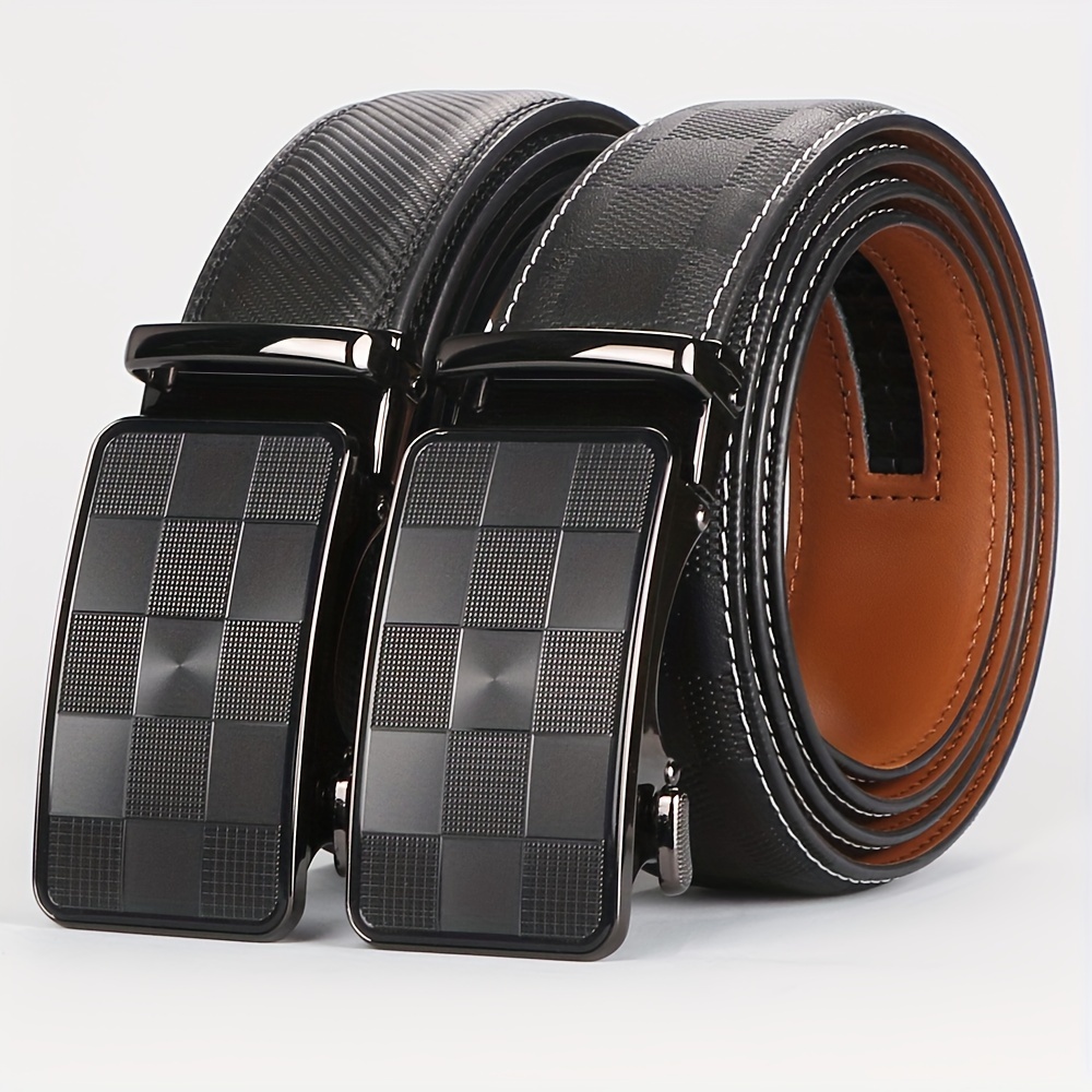 

Ratchet Belt For Men - Genuine Leather Cowhide Men's Belt 1 3/8" For Dress Pants - Adjustable Belt, Father's Day Gift