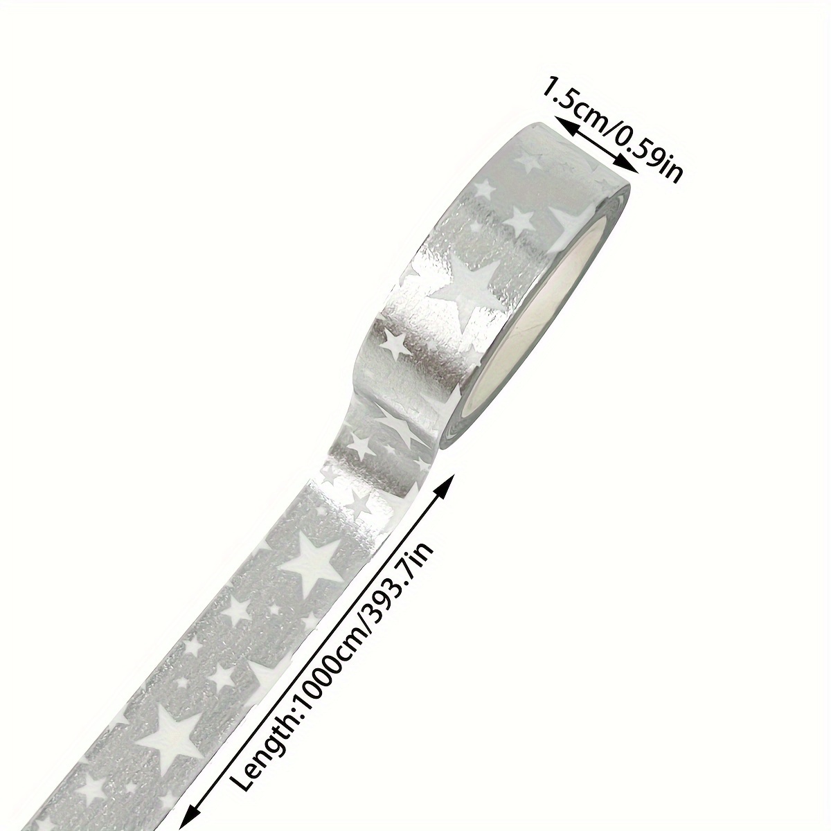 TEMU 1 Rouleau de Ruban Washi en à Motif d'Étoiles, Convient pour les Boîtes Cadeaux de Noël, de Cadeaux de Fêtes, les Autocollants Décoratifs, le