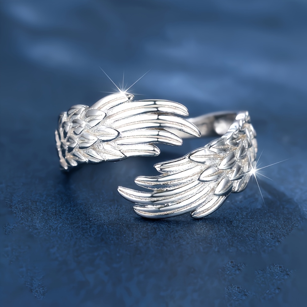 Women's High-End Angel Wing Open Fashion Ring, Gift-Ready