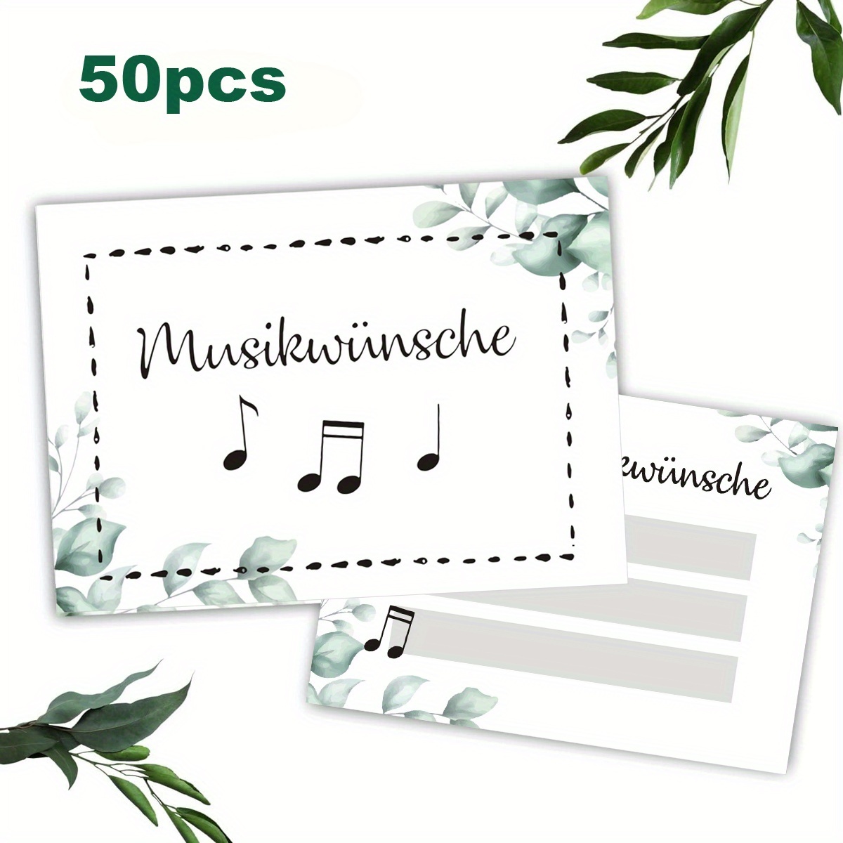 E-shop 50 Stück Musikwunsch-Karten für Hochzeiten, DJ-Karten für Musikwünsche und Bohemian Music Wunsch-Karten für Geburtstagsfeiern, für Hochzeiten,