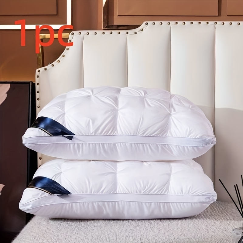 TEMU -grade Neck Support Pillow For Deep Sleep - Anti-collapse High Loft Bed Pillows, 18.9x29.13 Inch Spine, Machine Washable For Use At Home Or In