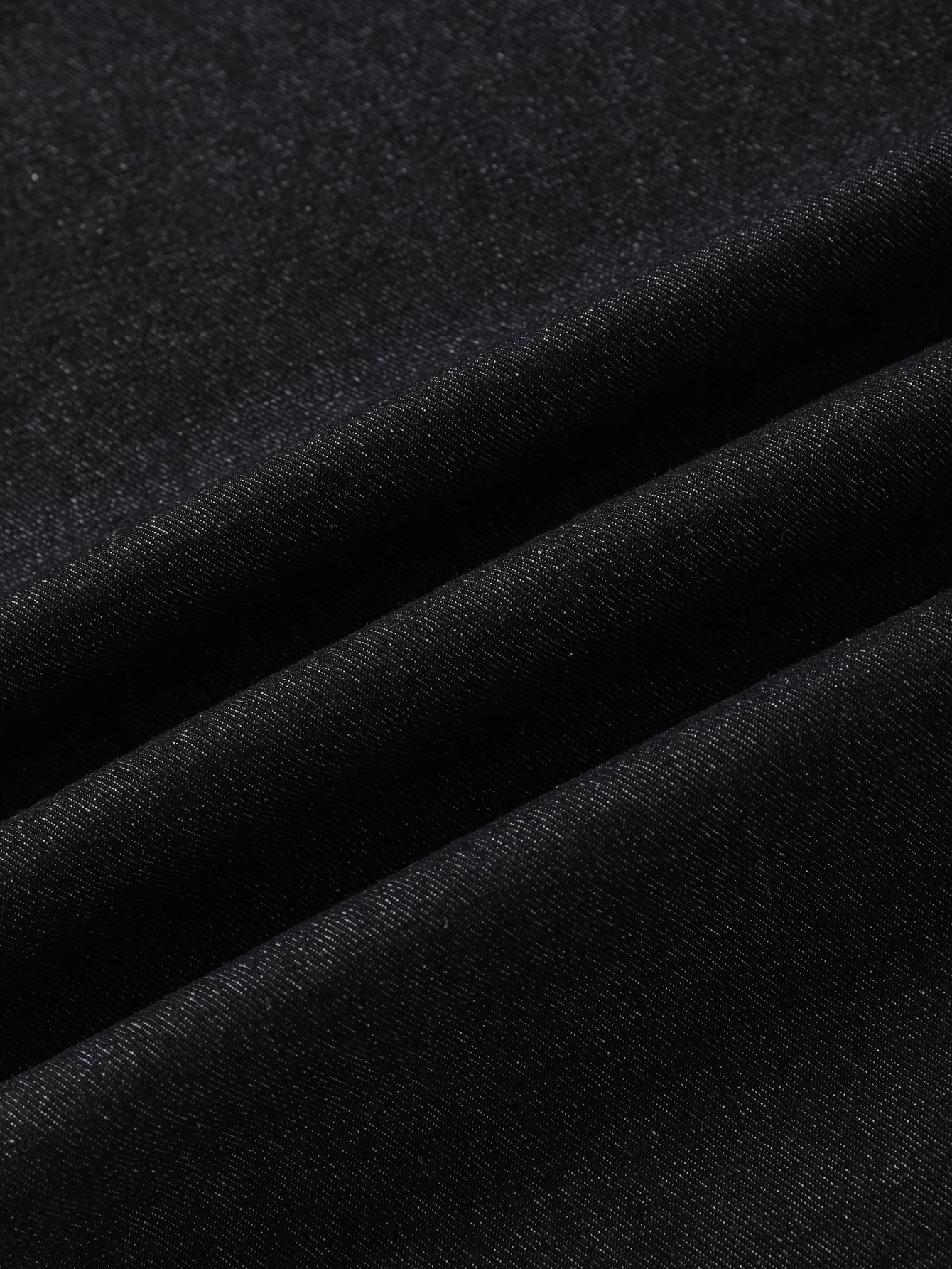 Men's Embroidered Black Jeans with Sakura Design