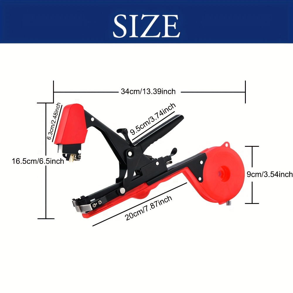 Tapener Gun Plant Tying Tool 20 Tapes 1 Box Staples Temu