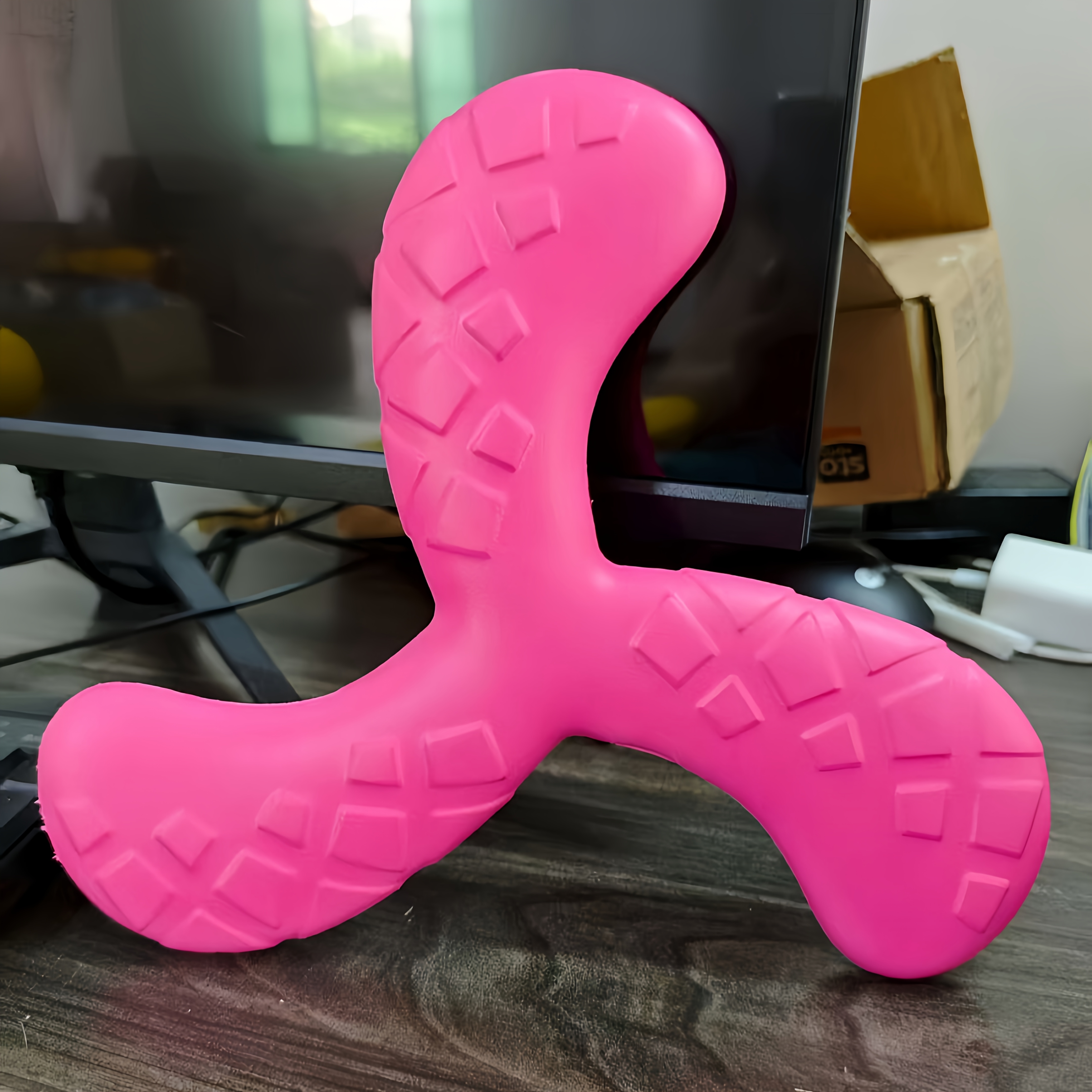 Image of 1pc Pet Interactive Flying Disc - Wear-resistant Eva Material, Floating Dart Design, Training Toy For Medium To Small Dogs, Dog Toy, Outdoor/beach Interactive Tool
