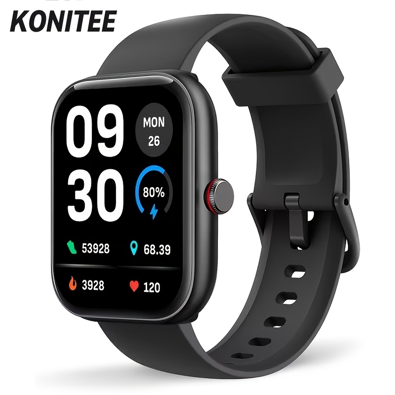 TEMU Montre connectée Konitee pour femmes et hommes, écran tactile intégral de 1,91 pouces avec plus de 105 modes sportifs, / d'appels, notification
