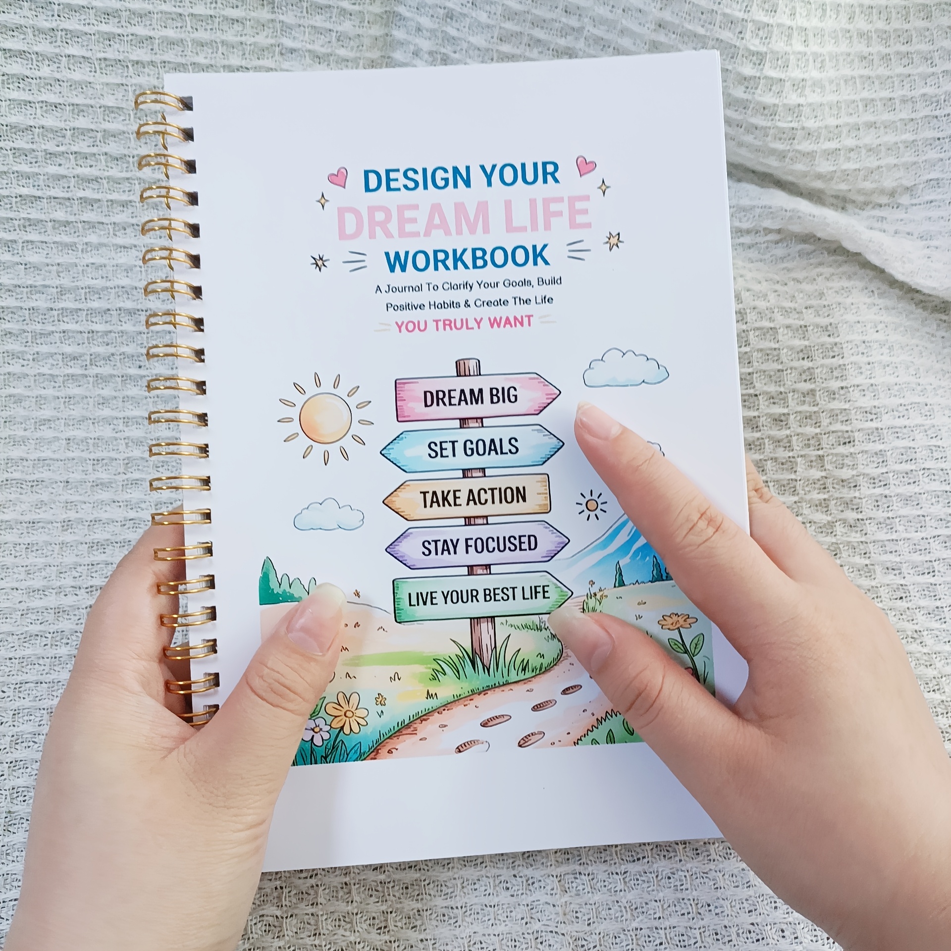 TEMU Design Your Workbook: Undated Spiral Planner With Action Planning & Reflective Journal Suitable For Goal Tracking, Development, Daily Planner