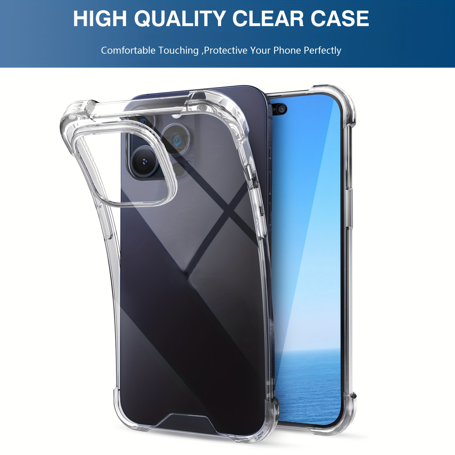 China IPhone 16 And 16 Plus Hard PC TPU Edge Bayer Material Cell Phone Case Clear Shockproof Mobile Phone Cover Manufacturers Suppliers Factory Wholesale