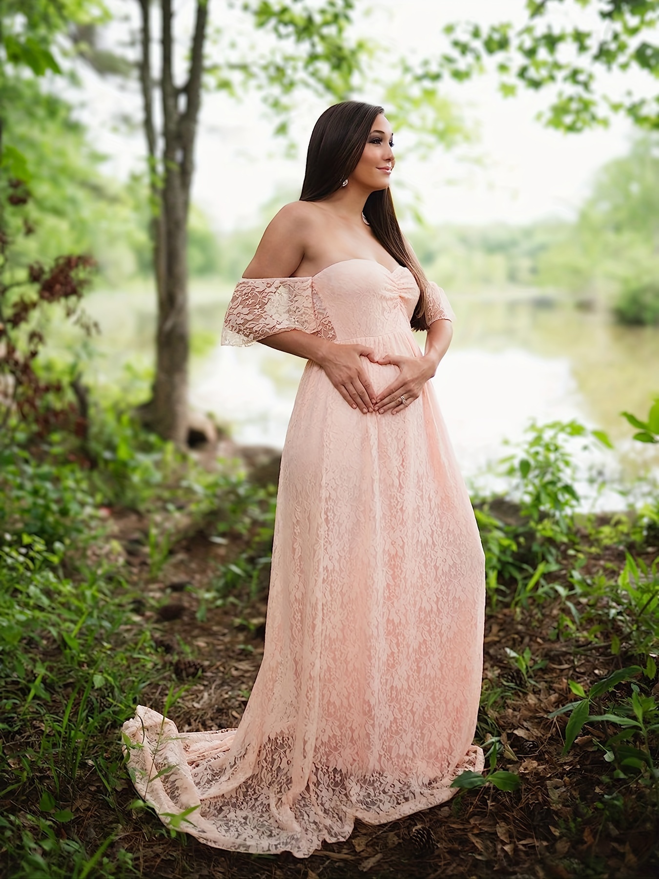 Maternity Photoshoot, Elegant Classy Dress Gown