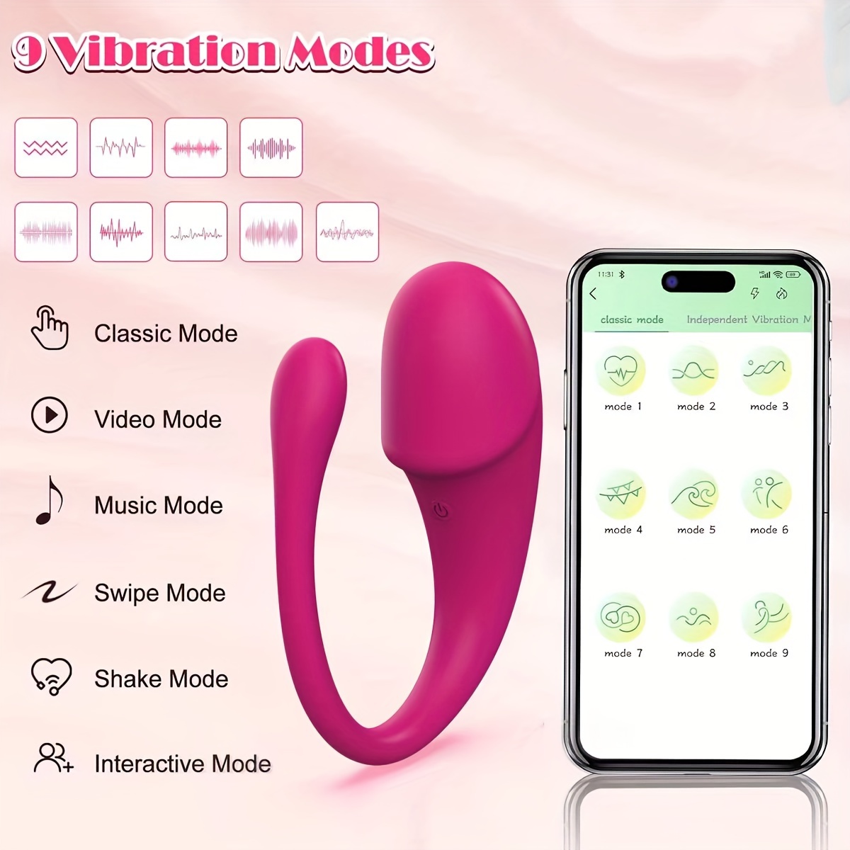 quiet app controlled wearable vibrator for women 9 frequency usb rechargeable latex free adult toy 1