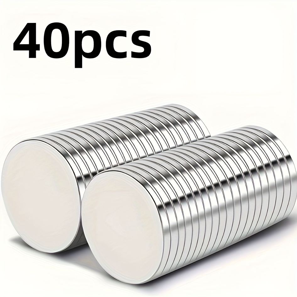 

40pcs 20 X 2mm Round Magnets, Neodymium Magnets For Office, Home Use (pack Of 40)