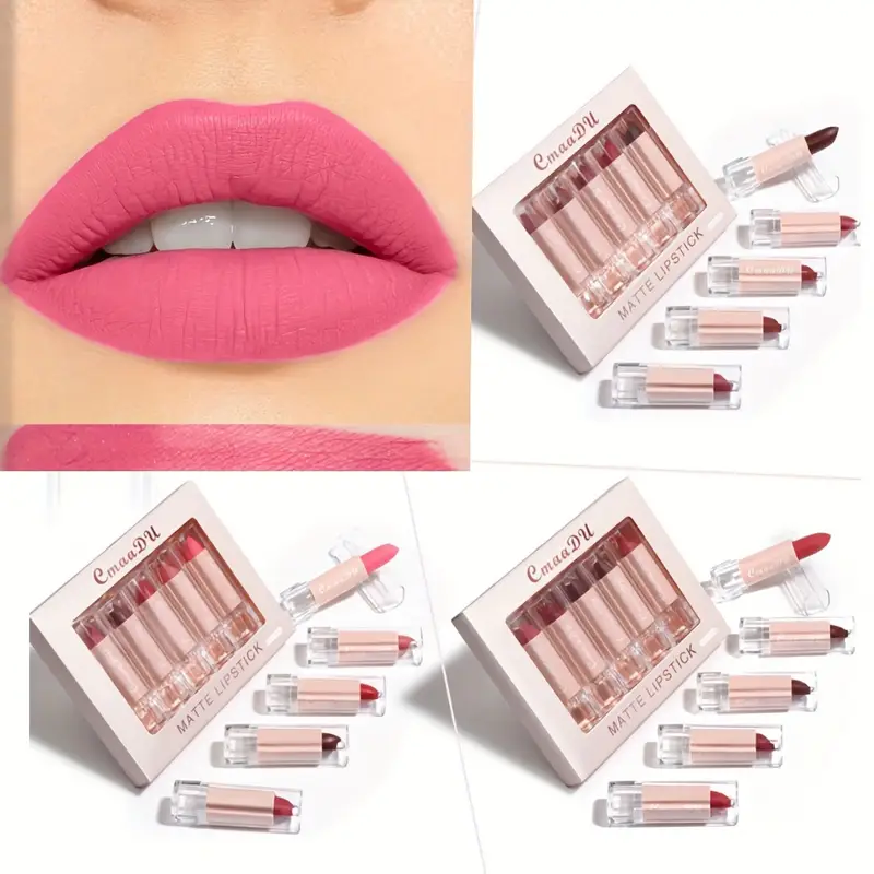 15 colors matte lip glaze set 24h waterproof long lasting lipstick kit case 5 pack non drying lip gloss for wedding party daily details 1