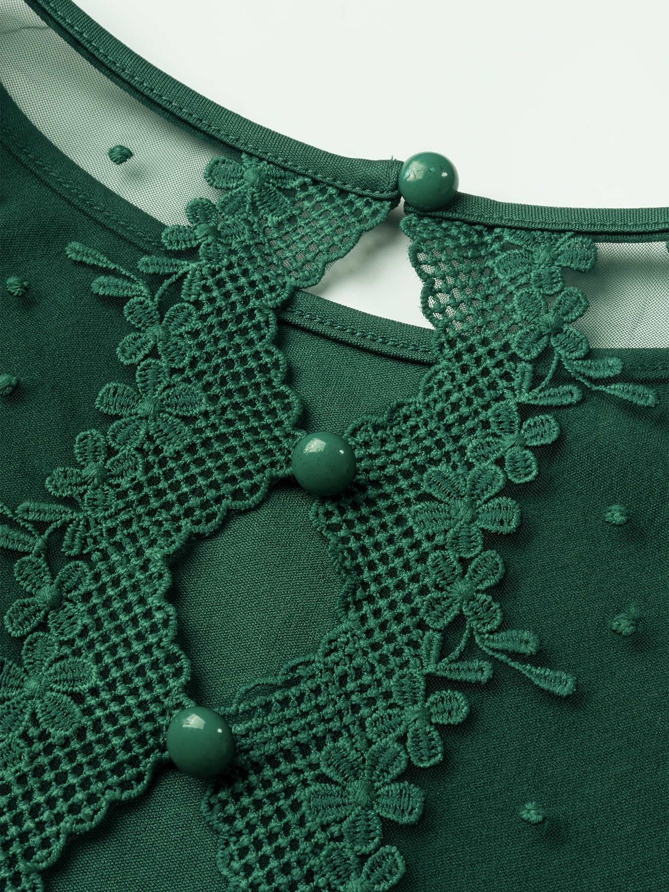 green emerald velvet dress A Line V Neck Backless Lace Green Prom with Split, Backless Green Lace —  Bridelily main image 1