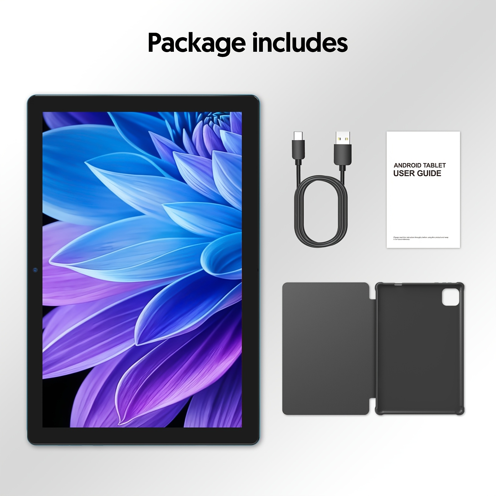 TEMU Parfait pour un Cadeau ! Nouvelle Tablette Android 15 de 10 Pouces : Processeur -Core, 12 Go (3 Go + 9 Go) de RAM et 64 Go de ROM, Extensible