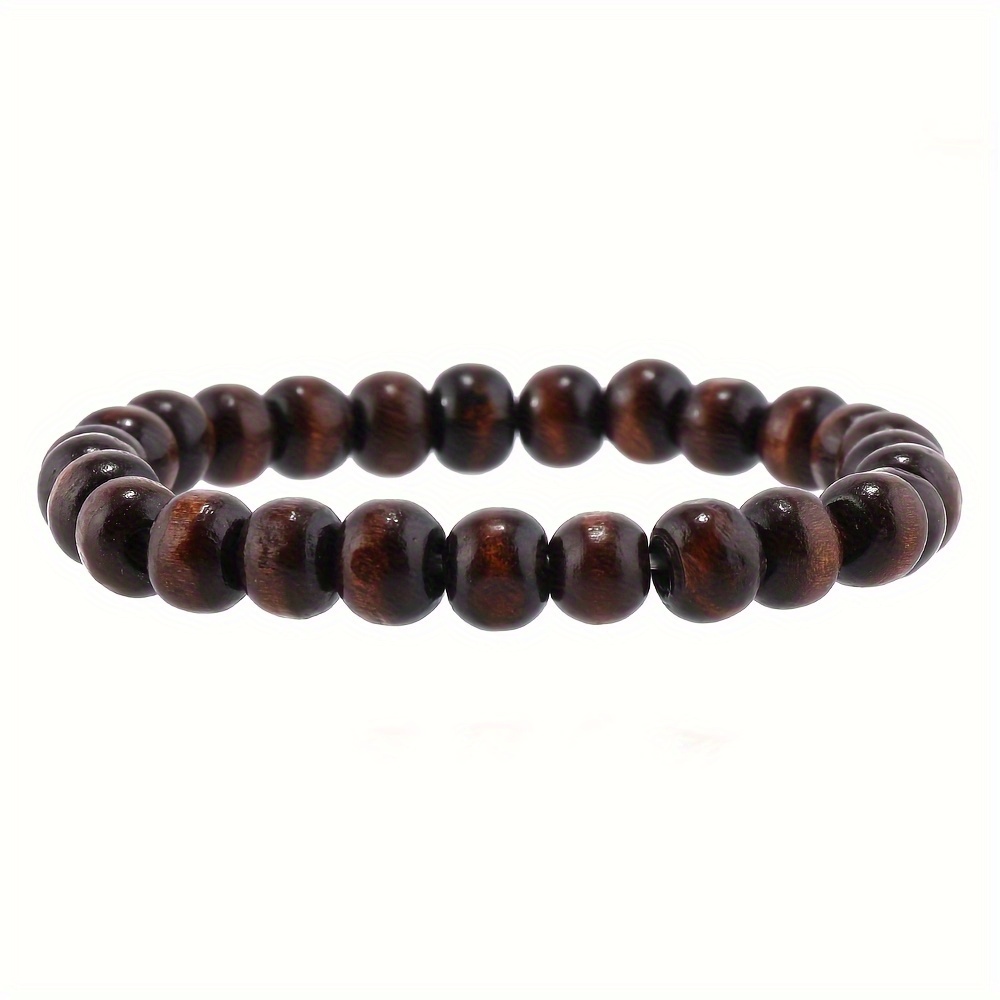 6pcs Retro PU Leather Beaded Bracelets Set for Men
