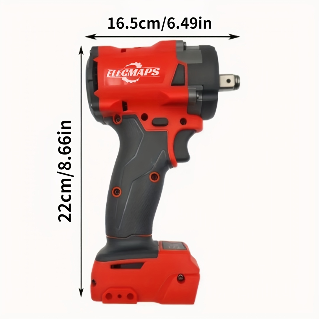 TEMU Clé à chocs balais fil pour Milwaukee M18 18V Fuel (Outil nu batterie)