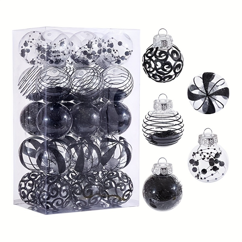 Christmas Decorations Pet Painted Transparent Christmas Ball Set Gift Christmas Tree Ornaments