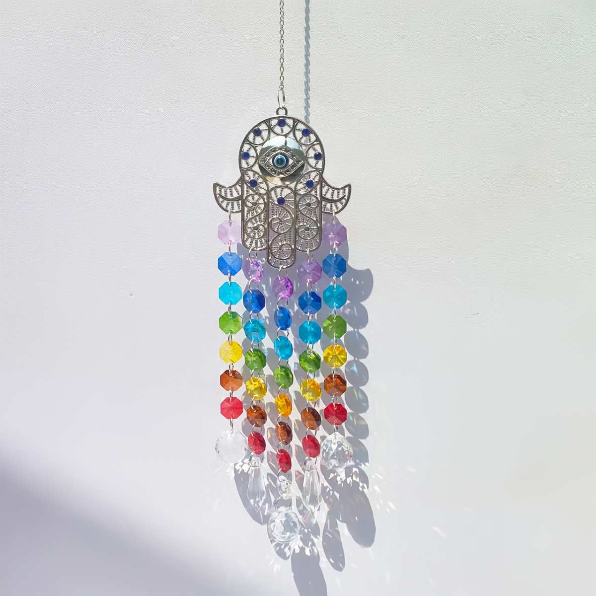 TEMU 1pc Crystal Hanging Ornament, Sun Catcher, Made Of Hand And Colored Crystals, Hung In Windows, Walls, Or Gardens, Combining Aesthetics And
