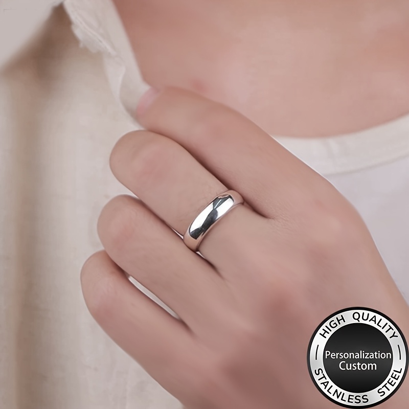 Custom Engraved Text Ring, Personalized Gift