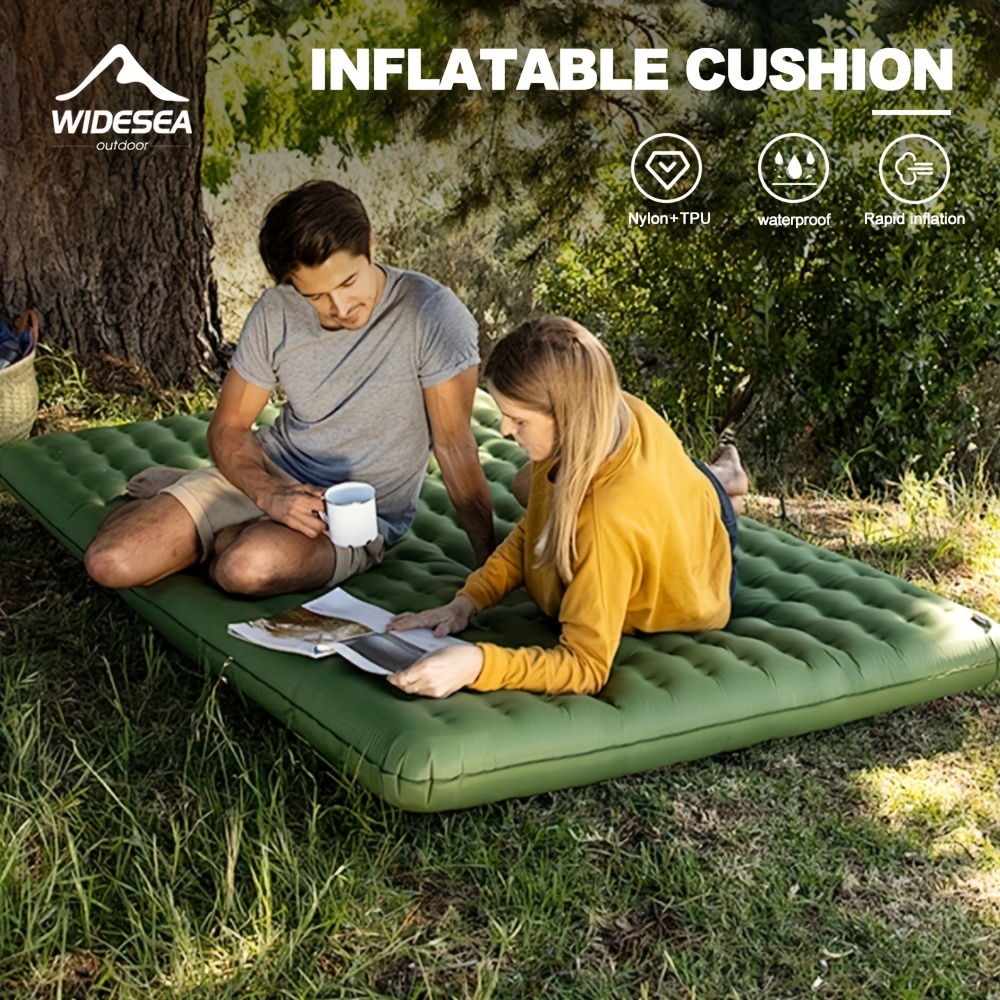 Colchoneta y almohada hinchable y peglable para camping - La