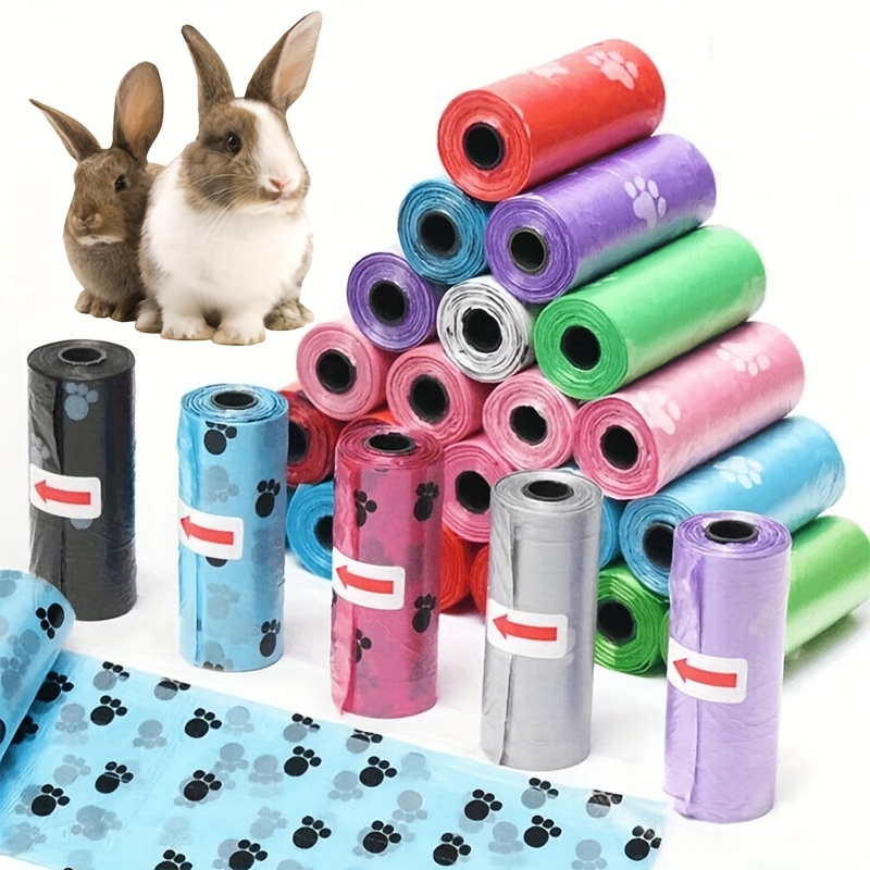 

450 Bags/30 Rolls Of Poop Bags In Random Colors With Cartoon Paw Graphics For Dogs, Pet Poop Bags, Leak-proof Dog Waste Bags Used For Wholesale Prices On Pet Supplies