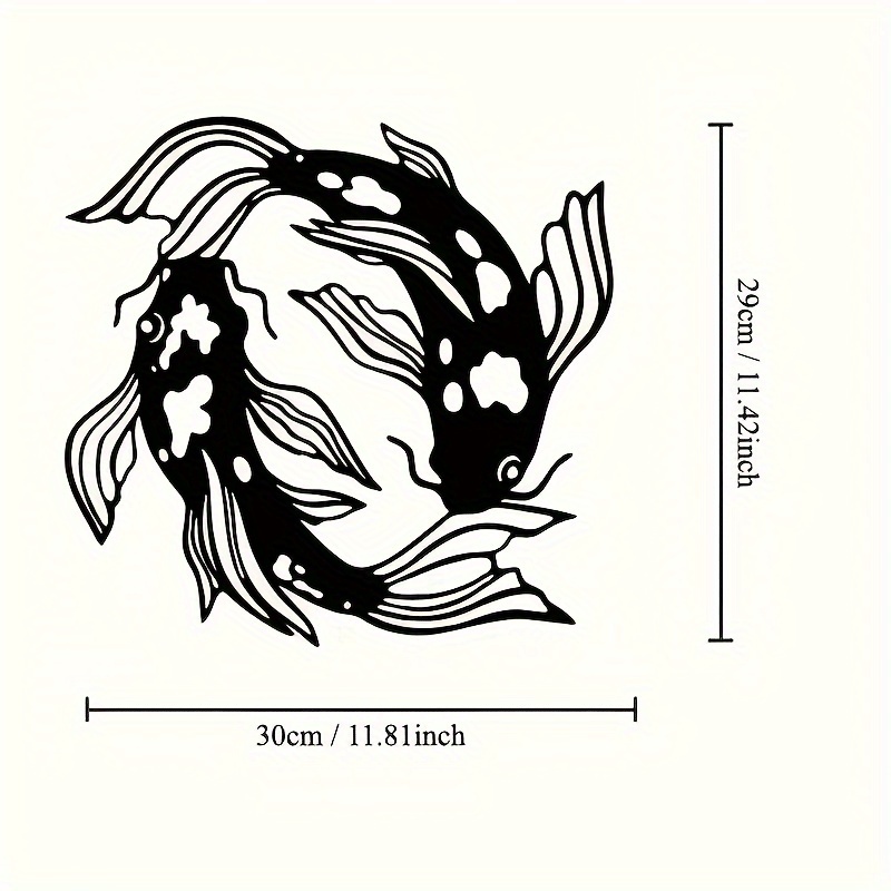 Fish Art Metal Sculpture Minimalist Line Art Metal Wall Art - Temu