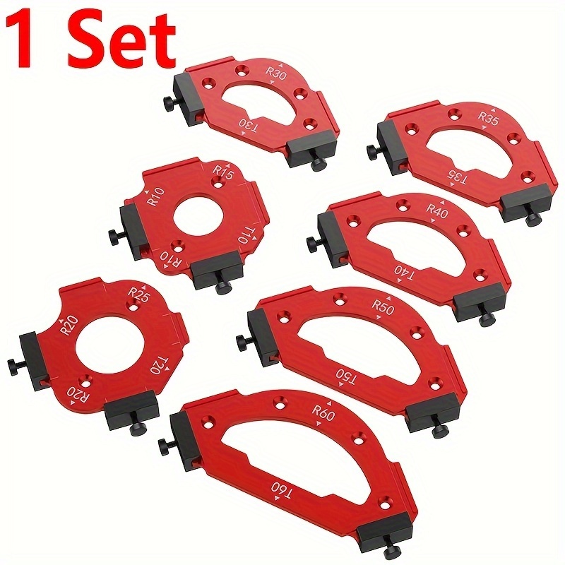 7pcs-1set Rt10- Jig, Woodworking Router Templates Arc Angle Positioning Template, Corner , Reusable Positioning Tool