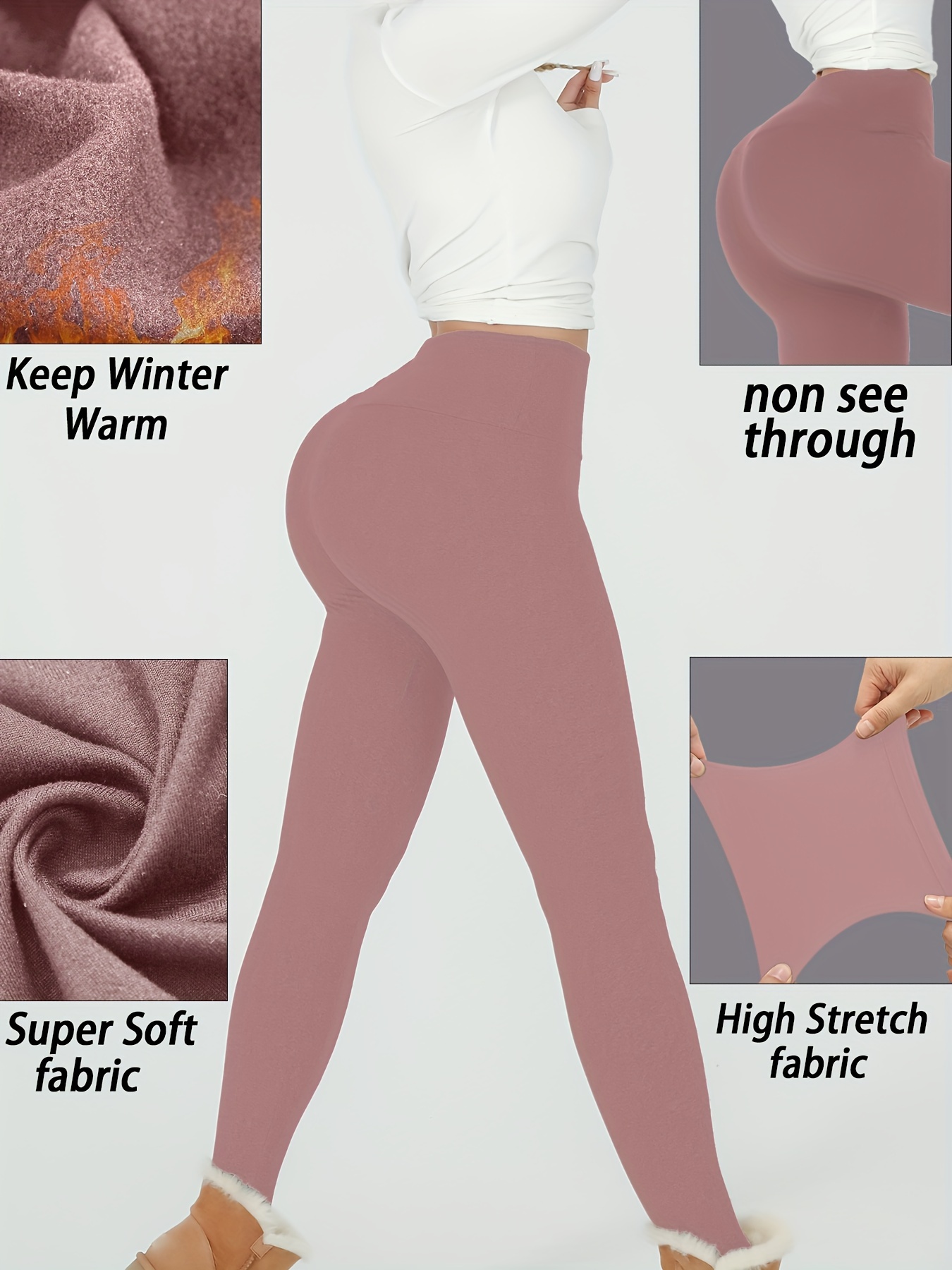 Women's Thermal Leggings Thick Fleece Lining Winter Keep Warm Long