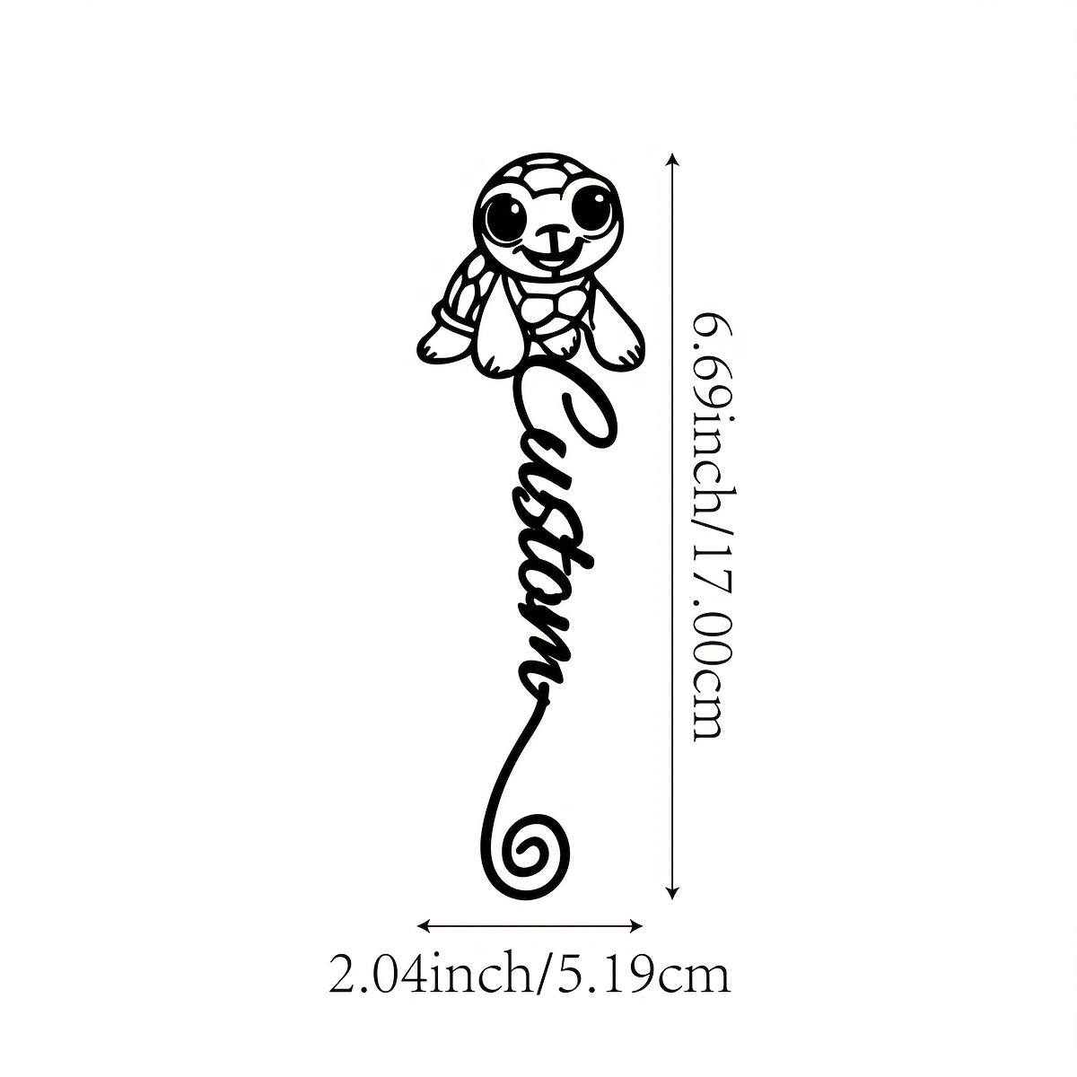 1pc Unique Personalized Metal Turtle Bookmark With Custom Name - Perfect Gift For Teacher Appreciation, Great For And Book Enthusiasts