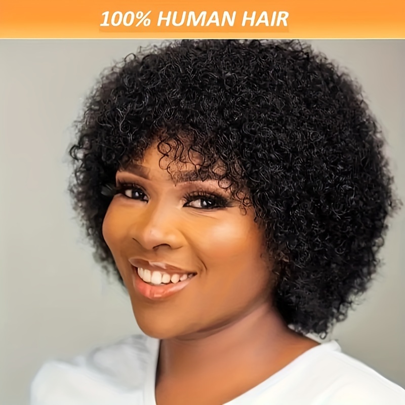 

Hair Wig For Women, Afro Curly/kinky Style, Short Afro Basics, Non-lace Cap, Fit, 200% Density, , All