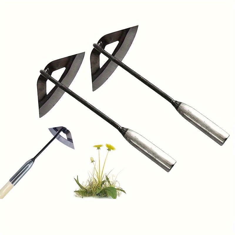 

1/2pcs 2-in-1 Garden Hoe, Durable All-steel Hardened Hollow Hoe, Versatile Gardening Hollow Hoe, Removal Tool, For Weeding, Loosening Soil, Planting