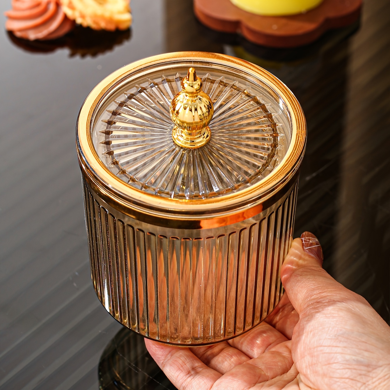 Image of Aromashield Nordic-inspired Storage Jar - Reusable, Airtight Round Container For Dried Fruits & Spices - Ideal For Pantry & Countertop Organization