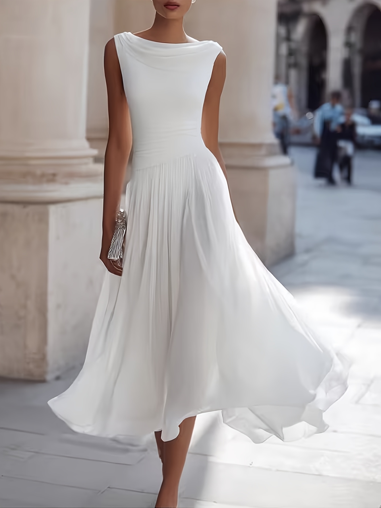 elegant petite mother of the bride dresses with sleeves Chic Strapless Side Slit Evening Dresses On Sale Black White Sleeveless Formal Party Dress
