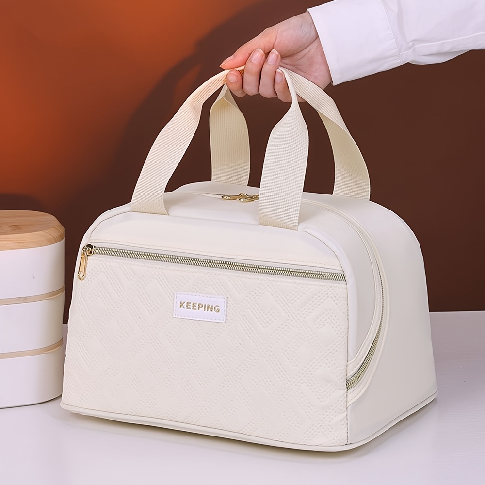 TEMU (non-food Contact) New High Appearance Portable Lunch Box Bag, Suitable For Carrying To Work, Insulated Lunch Bag, Picnic Insulated Bag