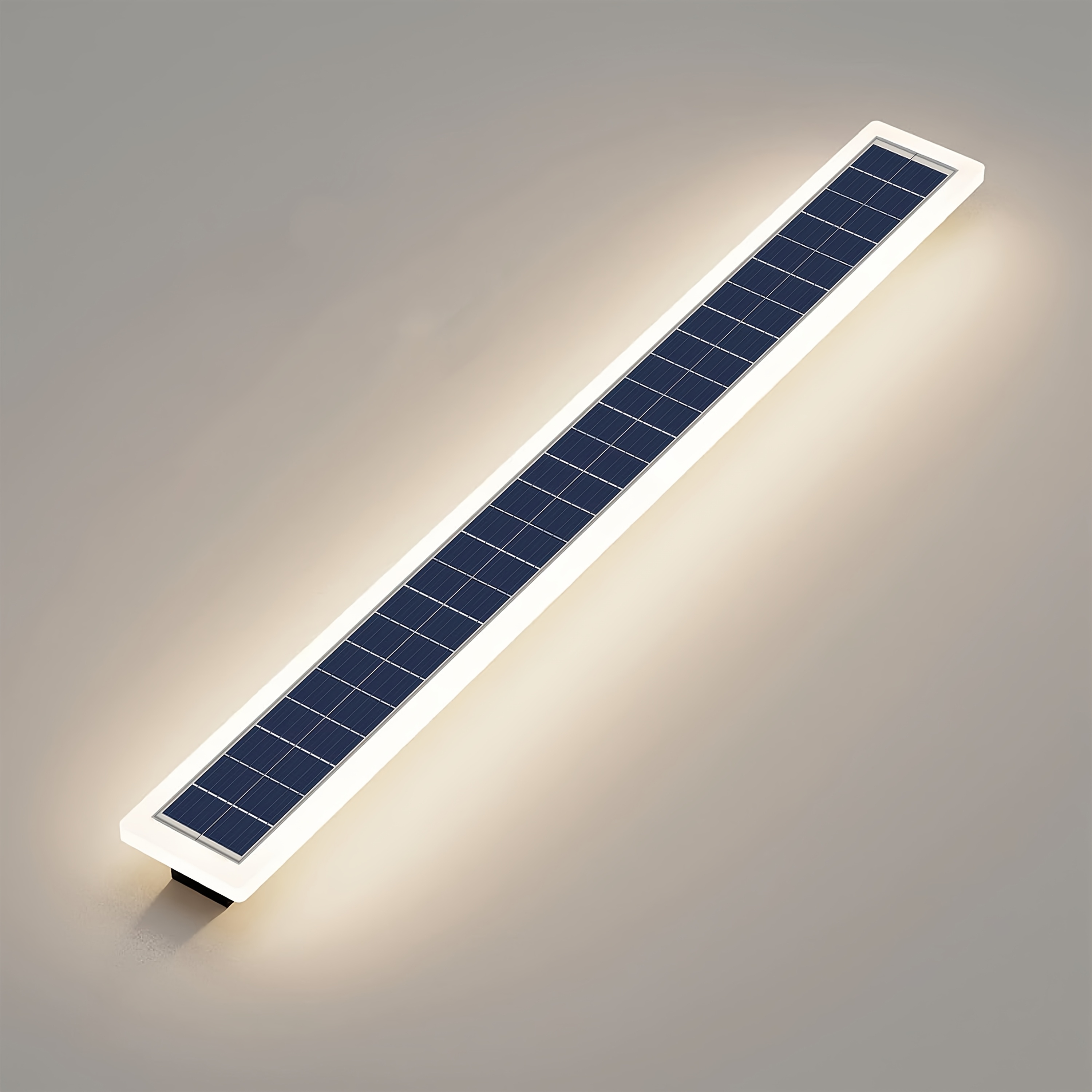 Solar-Powered Outdoor Wall Lamp, Battery-Operated, 10W Lighting Fixture with an Acrylic Cover, Modern Design, 60Cm Long, Suitable for Porches, Patios, And Front Entrances