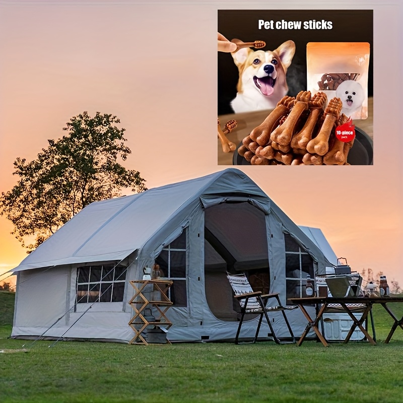 TEMU Bulk Pack Beef Flavored Dog Chew Sticks 10pcs - Multi- Pet Chew Sticks, Pet Teething Toys, Pet Chewing Toys, Pet Teeth Cleaning Sticks, Pet