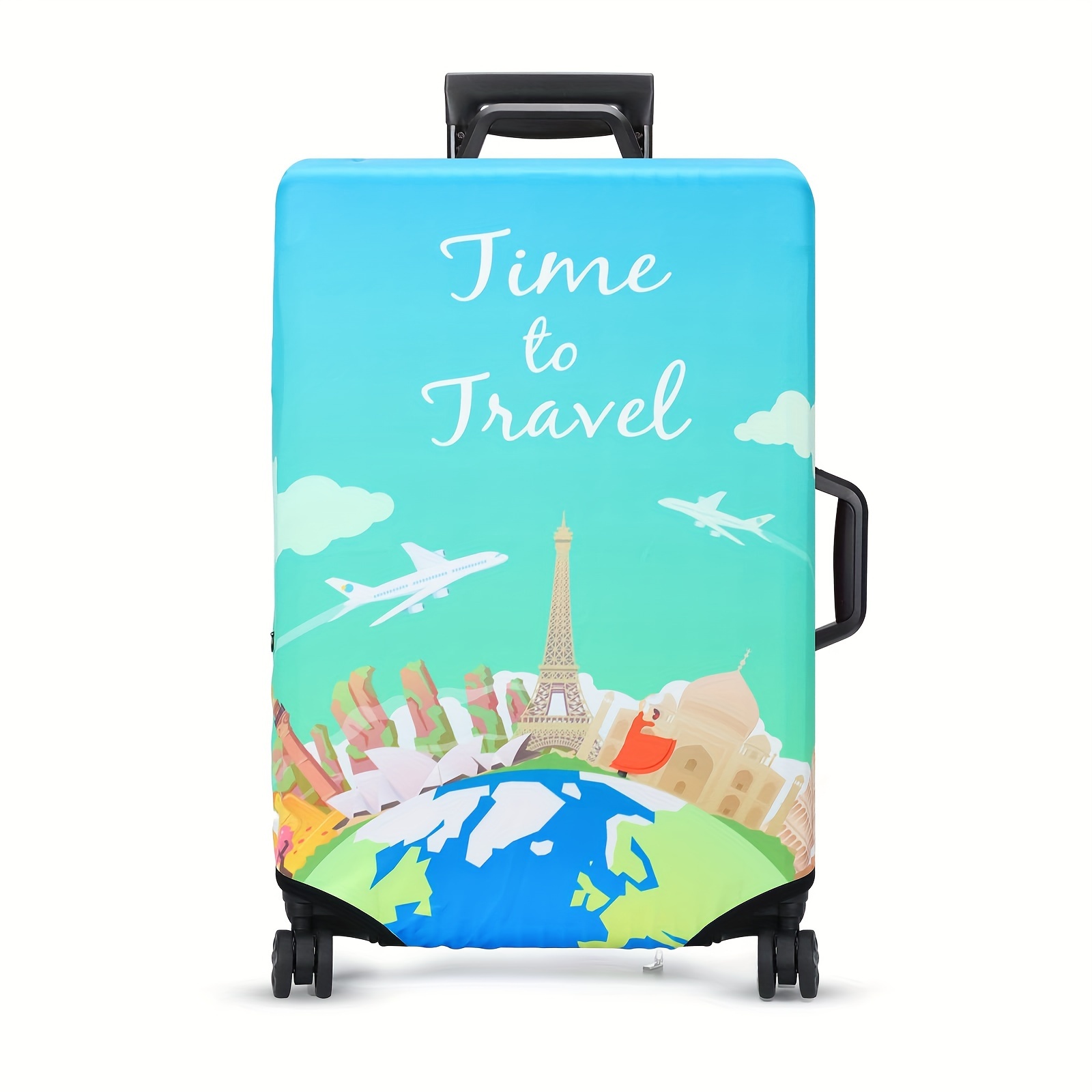 

Travel Luggage Cover Spandex Suitcase Protector Washable Baggage Covers Travel Luggage Cover Suitcase Protector Fits 18-32 Inch Luggage