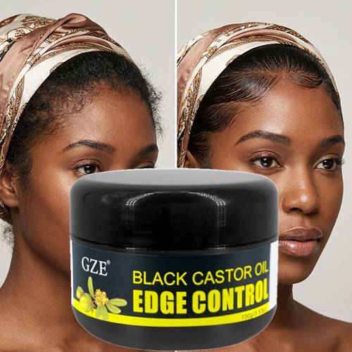 gze african black castor extra hold gel for braids locs and twists controls frizz and edges parabens sulfates mineral oil and black castor oil and coconut oil hair wax gel designed for women