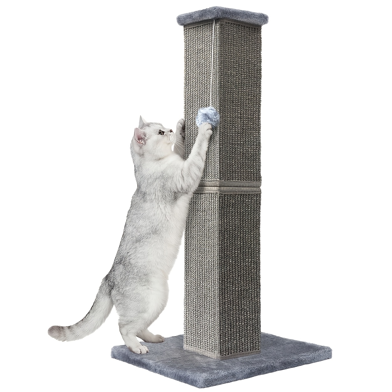 TEMU Cat Scratching Post 32 Inch For Indoor Large Cats And Kitten, Nature Sisal Tall Cat Scratch Post, Sisal Cat Scratcher Improve Cat's Scratching