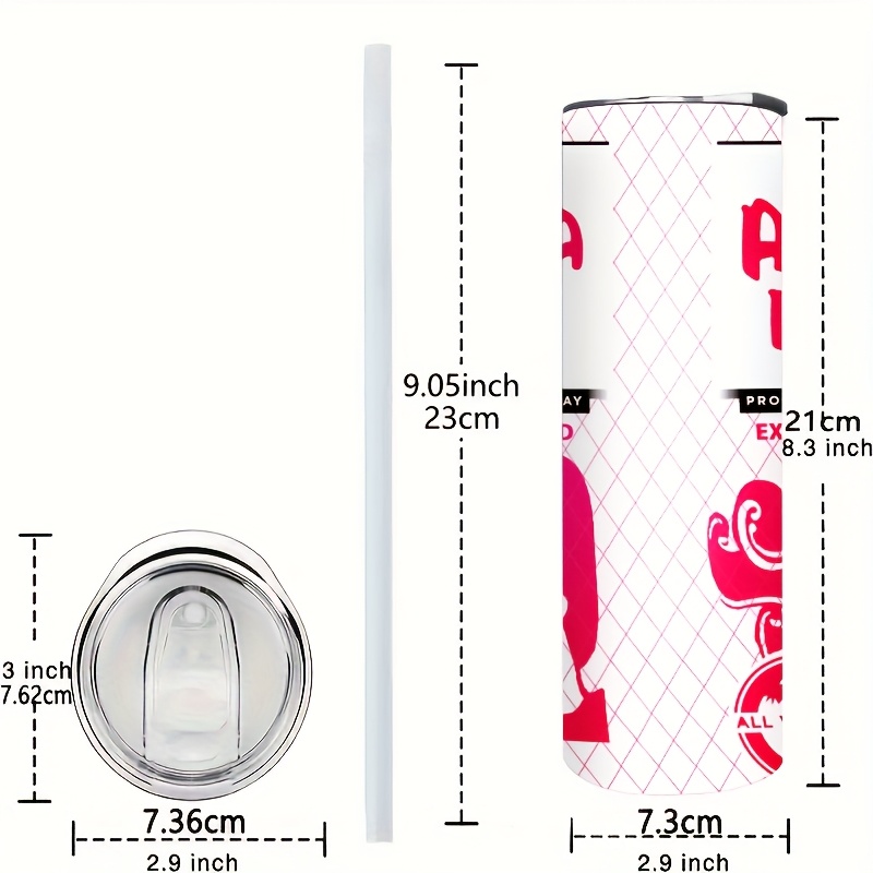 TEMU 1pc 20oz 2d Graphic Printed Insulated Mug, Gift For , Portable Stainless Steel Mug With Lid, Insulated Mug, Sports Mug, Coffee Mug, Suitable For
