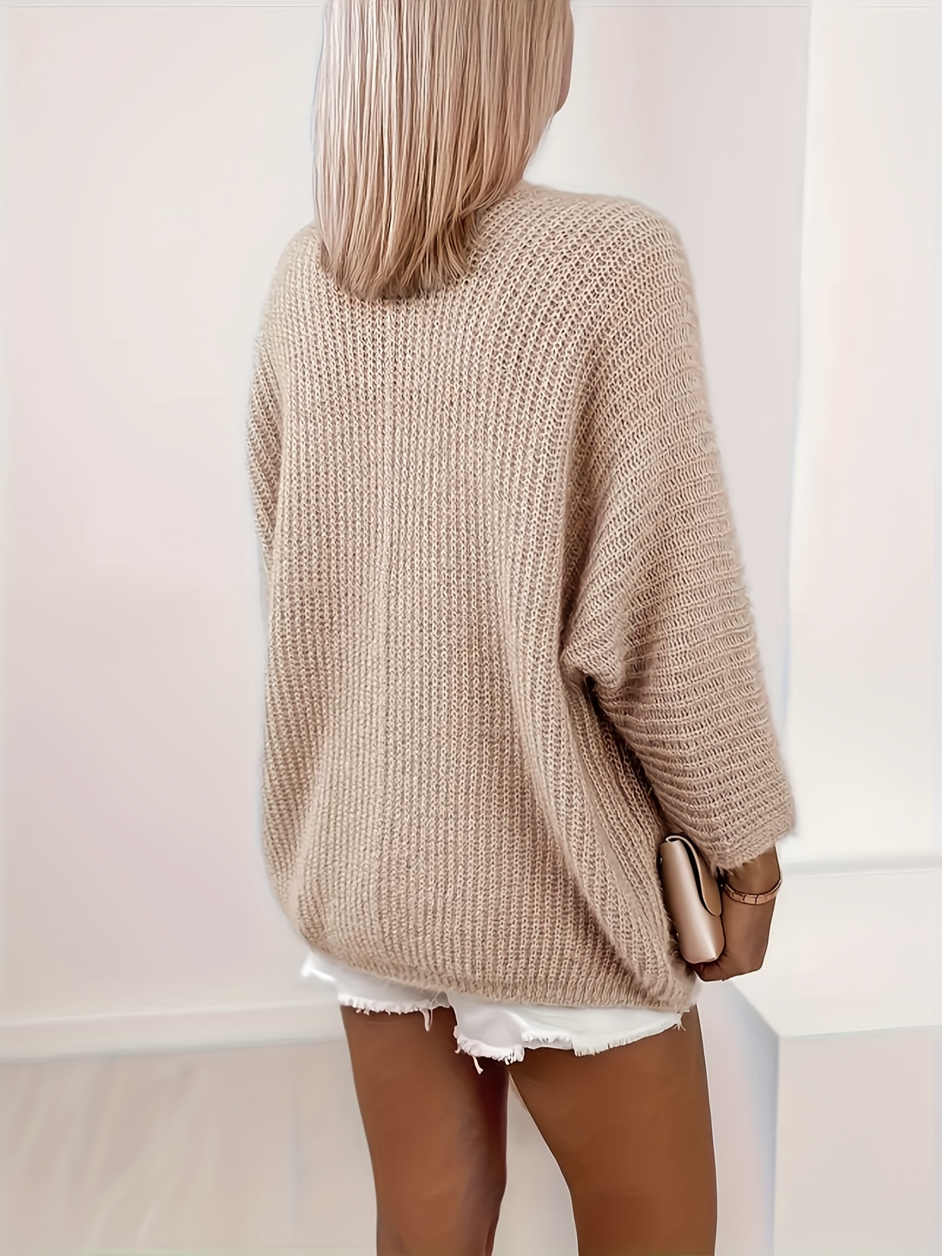cardigan élégant blanc à manches longues pour femmes - ouvert sur le devant, boutonné,   et respirant, parfait pour  , lété et lautomne, idéal pour les tenues décontractées ou chics, tenue décontractée et chic | cardigan boutonné | robe, pull cardigan 4