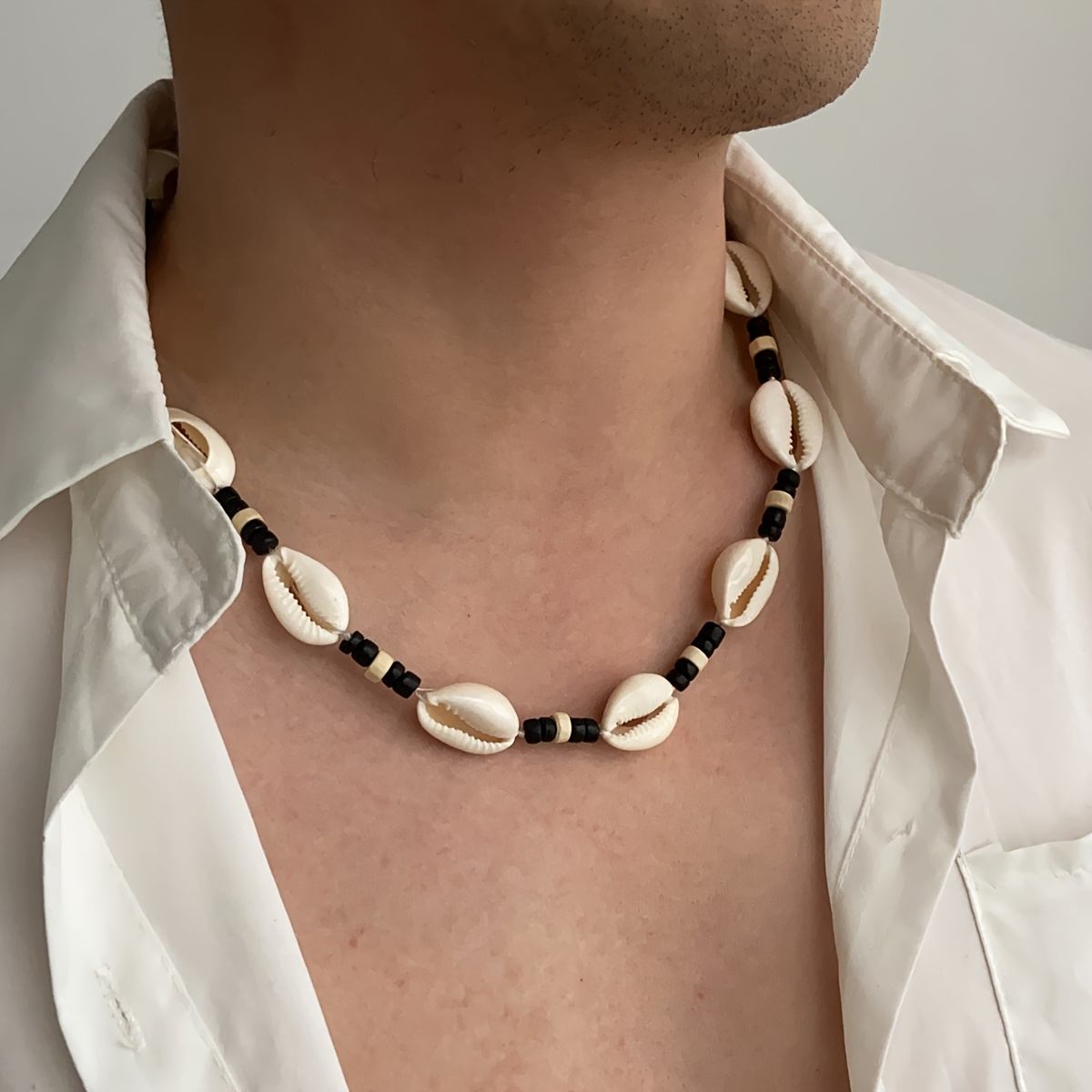 Adjustable Ocean Style Men's Shell Necklace