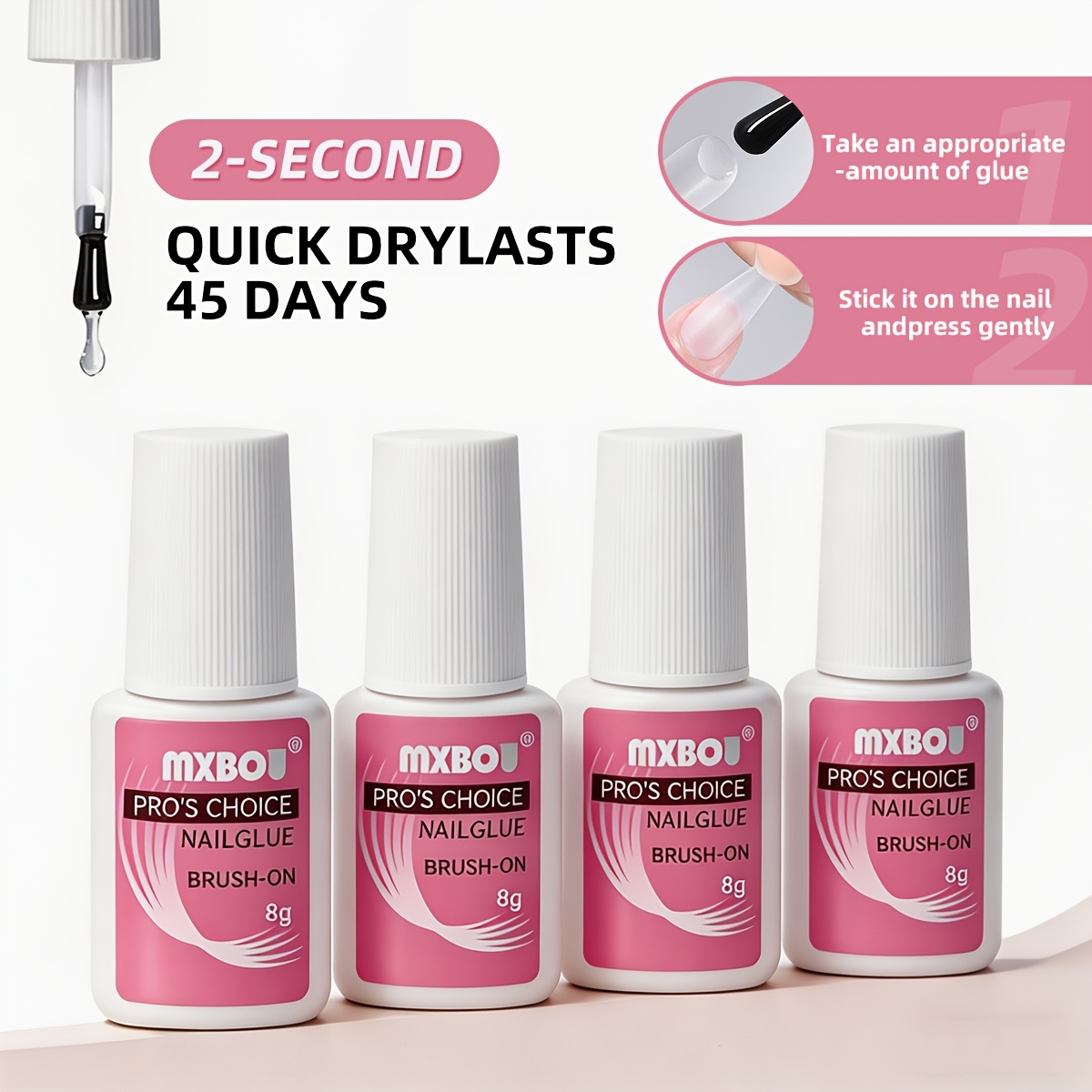3 4 5   of strong nail   suitable for acrylic nails press on nails and artificial nails providing long lasting   for false nails