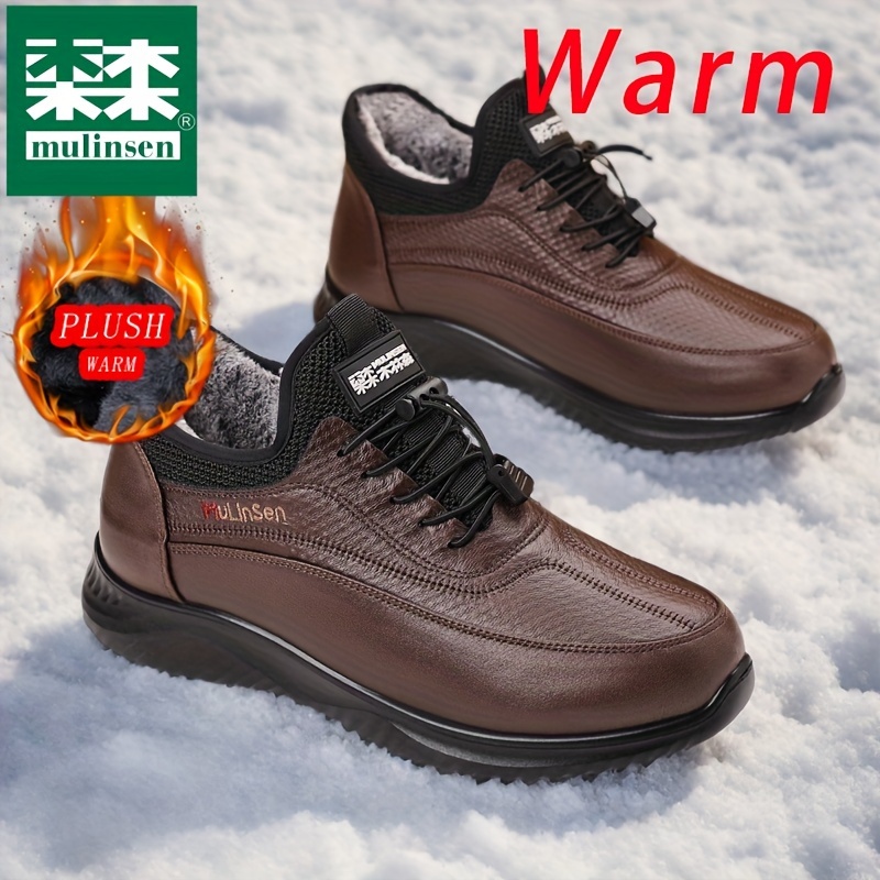 

Mulinsen Men's Boots - Warm, Non-slip, Thick Sole With Fleece Lining For Outdoor & Casual Wear