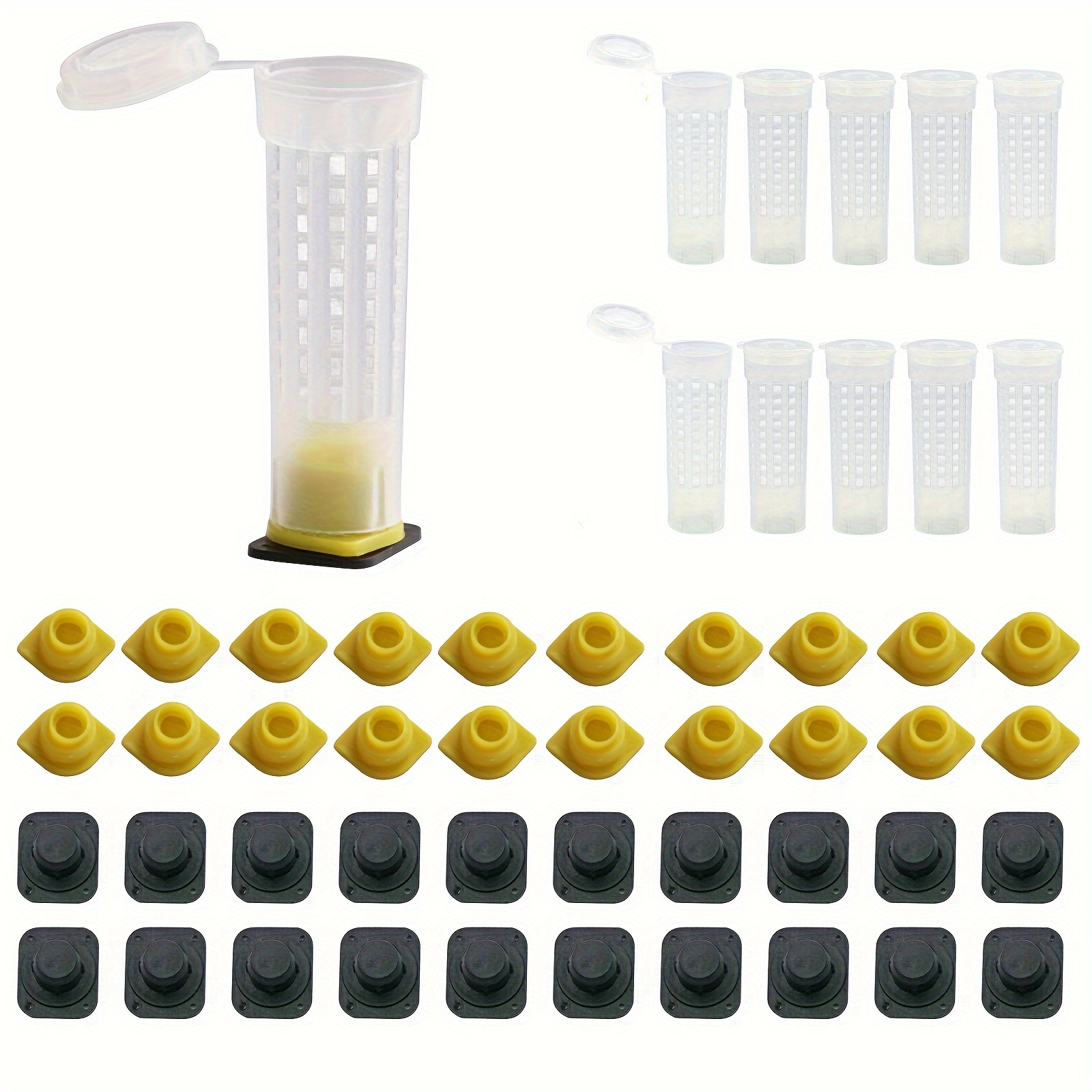 

20 Sets, Lucky Farm Bee Queen Cage Rearing Cup, Beekeeping Equipment Insects Tools