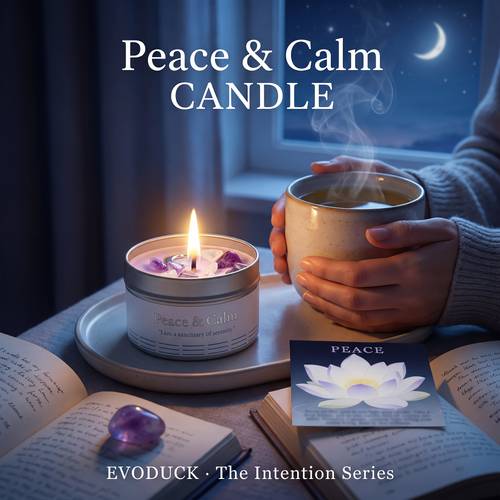 immagine dell'articolo evoduck candela per la manifestazione dellattrazione e del | lavanda & 3oz candela in cera di soia con viola & | per concentrazione profonda, meditazione, yoga & | regalo di natale, compleanno per donne, | con guida card