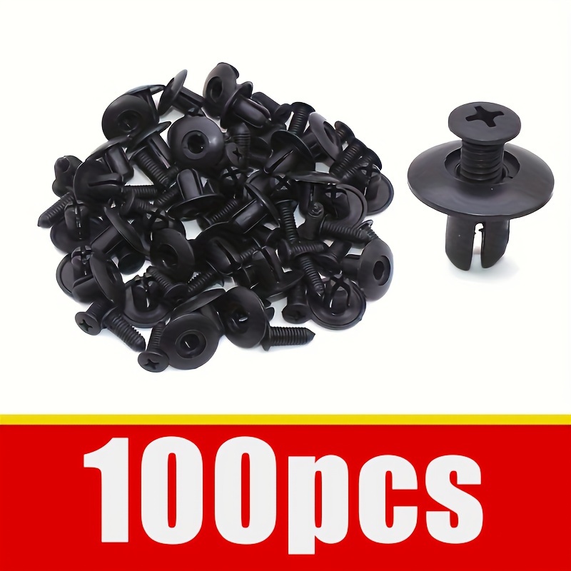 E-shop Stück 8mm Kunststoffnieten Befestigungsschrauben Auto Stoßstange Schwarze Niete Auto Befestigungsclips für Toyota für Focus für Kia für für