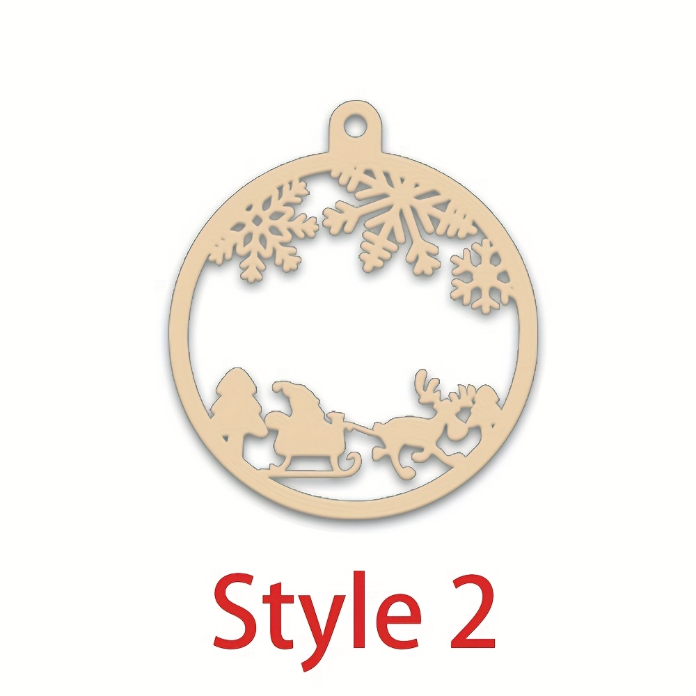 TEMU 5pcs Personalized Laser-cut/engravable Name/number/date Wooden Christmas Ornaments - Bulk Custom Holiday Decorations Suitable For , Family Tree