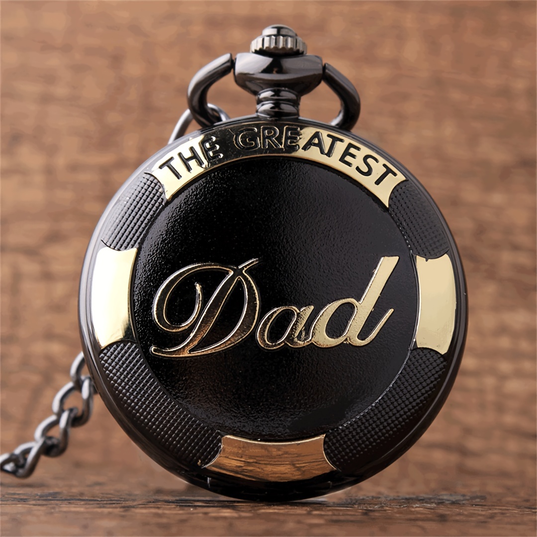 

Dad" Quartz Pocket Chain Watch, Father Gift