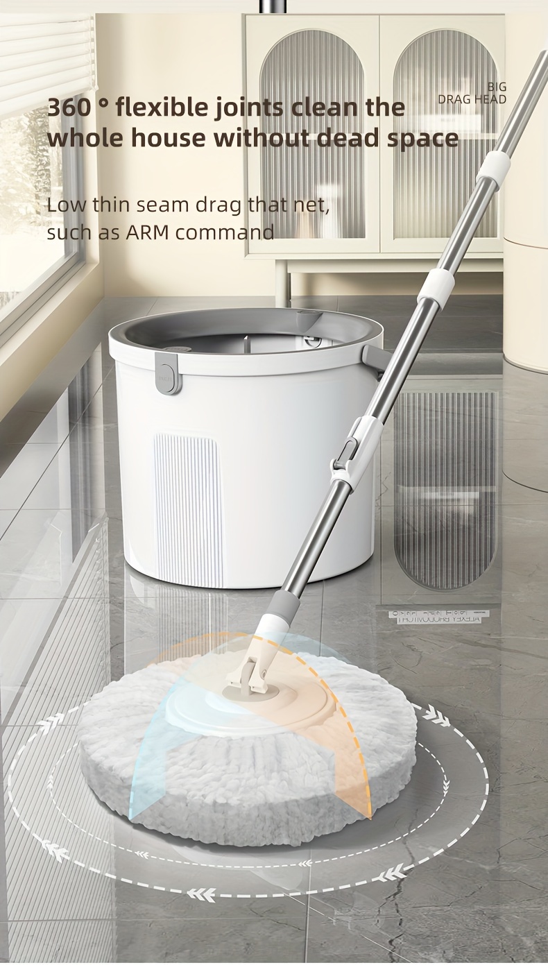 2024 innovative adjustable rotating mop bucket set easy   no rinse detachable for effortless cleaning in kitchen bathroom living room details 0